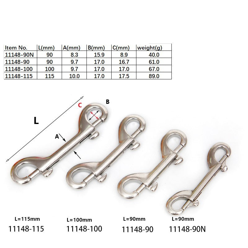 11148 Double Ended Snap Hook, SS316 - image 3