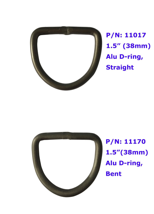 11017-38 Aluminum D-Ring Straight 38mm(1.5") - image 1