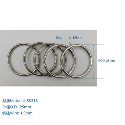 214112 Key Ring, SS316 - image 3