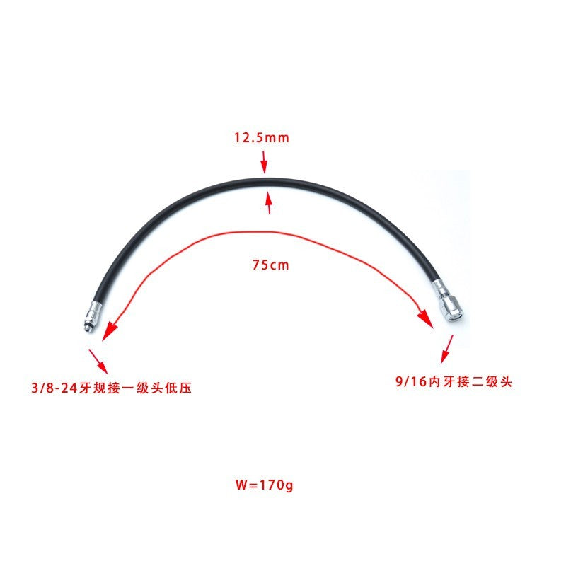 11171 Second Stage Low Pressure Hose 75Cm With Swivel Female Part - image 8