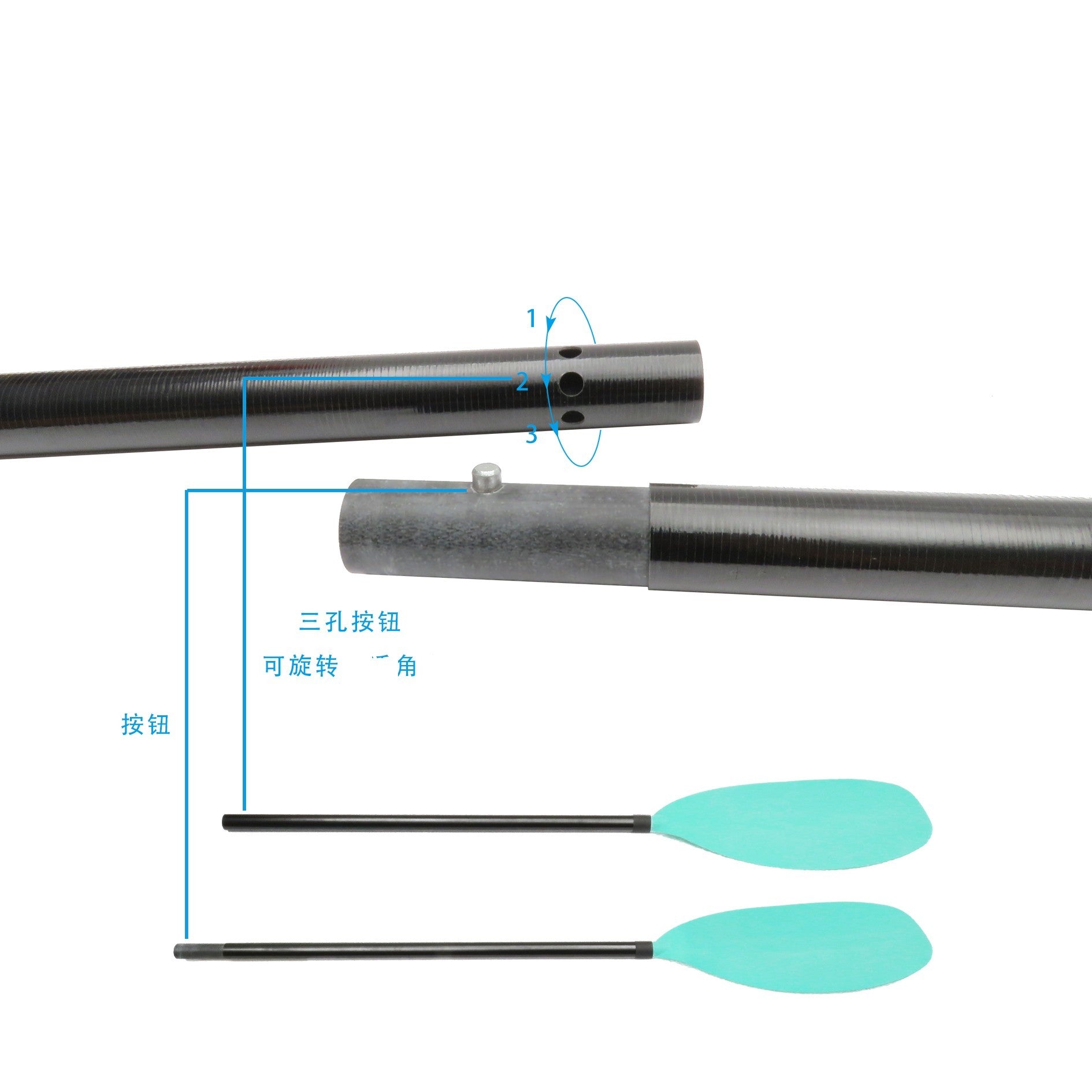 11464 Kayak Paddle, Fiber Glass - image 5