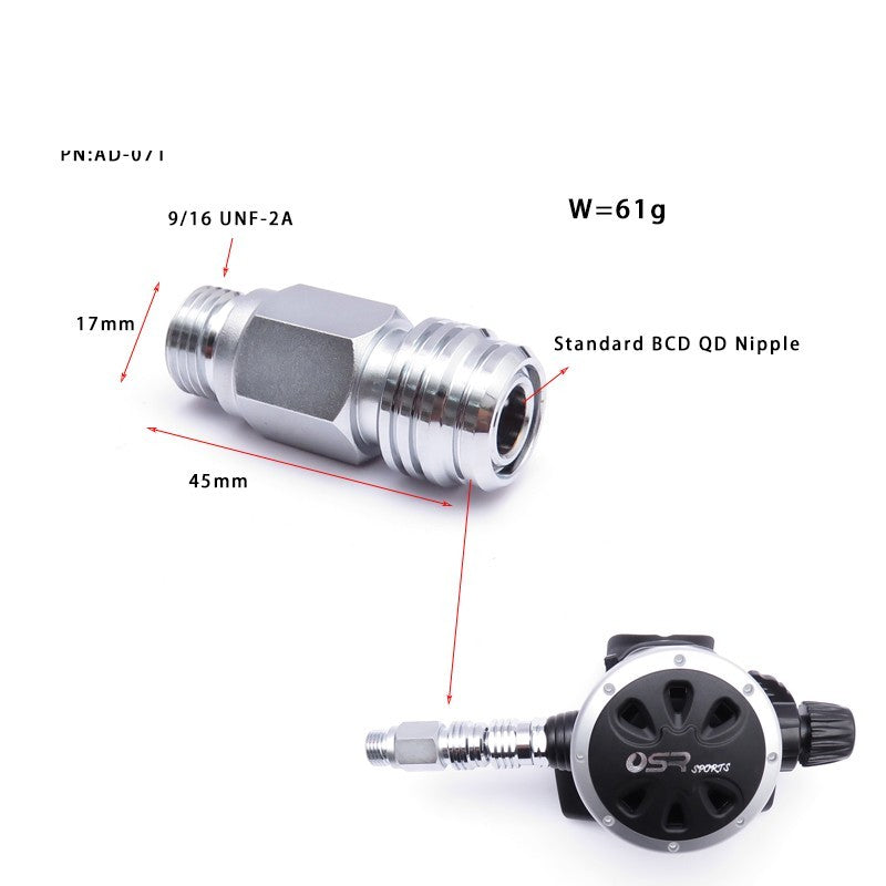 11519 Adaptor Male 9/16 To Standard Bc Female - image 2