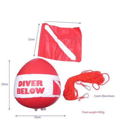60309 Round Diving Float Buoy, With 25M Rope - image 3