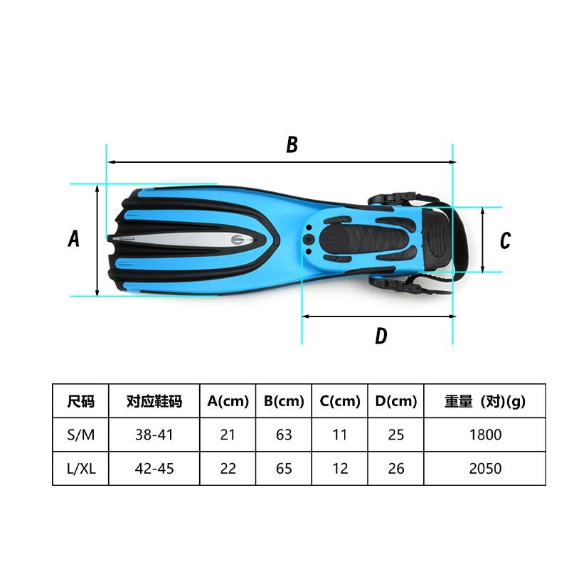 11673 Freediving Fin Four-Ridge Power Fin - image 2
