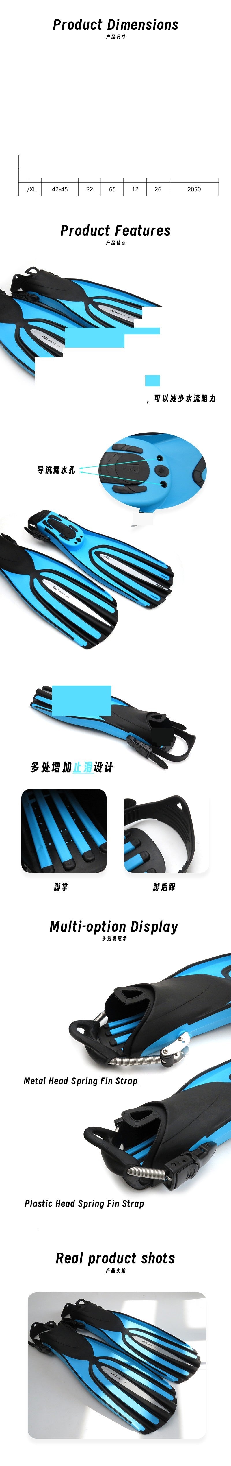 11673 Freediving Fin Four-Ridge Power Fin - image 4