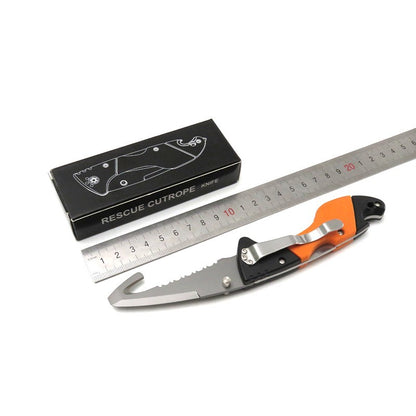 11731 K08 Folding Titanium-Plated Diving Rescue Knife - image 2