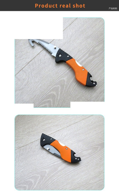 11731 K08 Folding Titanium-Plated Diving Rescue Knife - image 8
