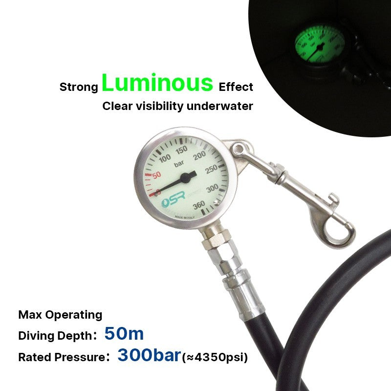 11729 Diving Pressure Gauge With Swivel Hook, 52mm Dial - image 3