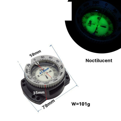 11730 Professional Diving Compass, Grey Bungee Mount - image 2
