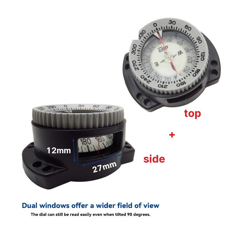11730 Professional Diving Compass, Grey Bungee Mount - image 4